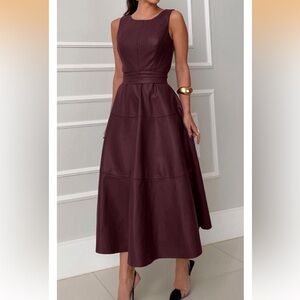 Chartou Faux Leather Dress